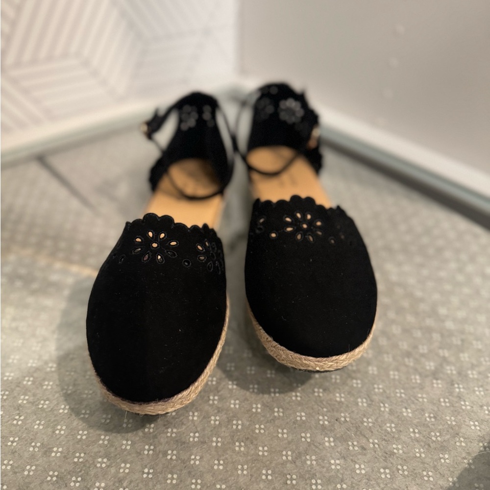 Lauren Conrad Black Espadrille Flats Size 8.5